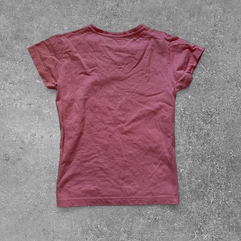 Big Dogs Pink V-Neck Cotton T-Shirt Womens Small Y2K Baby Tee Short Sleeve - Picture 2 of 5